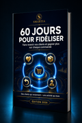 Mockup 3D incliné premium — 60 jours pour fidéliser — Faire revenir vos clients et gagner plus sur chaque commande