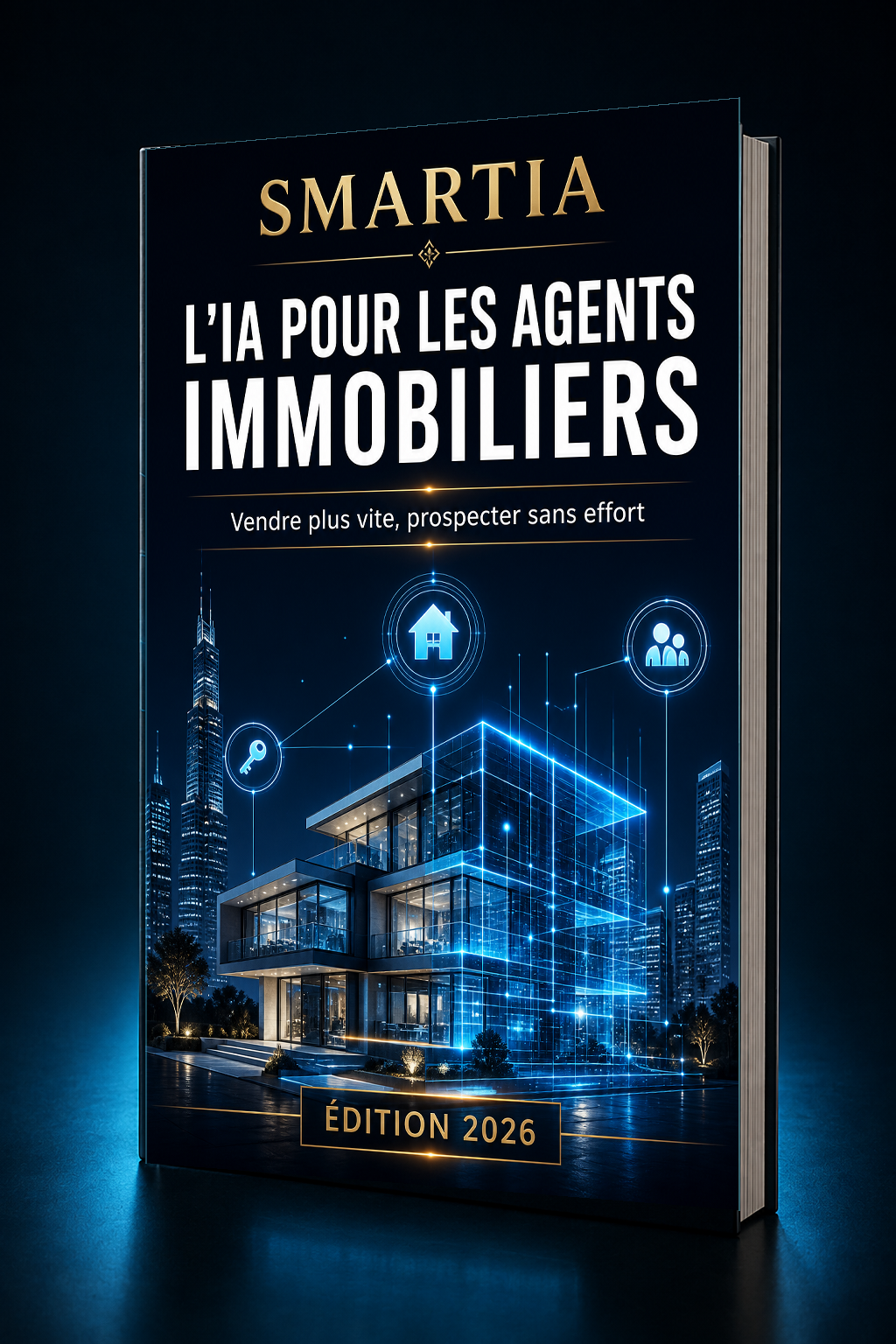 Mockup 3D incliné premium — L'IA pour les agents immobiliers
