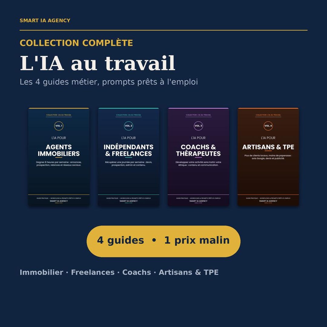 Collection L'IA au travail - 4 guides métier