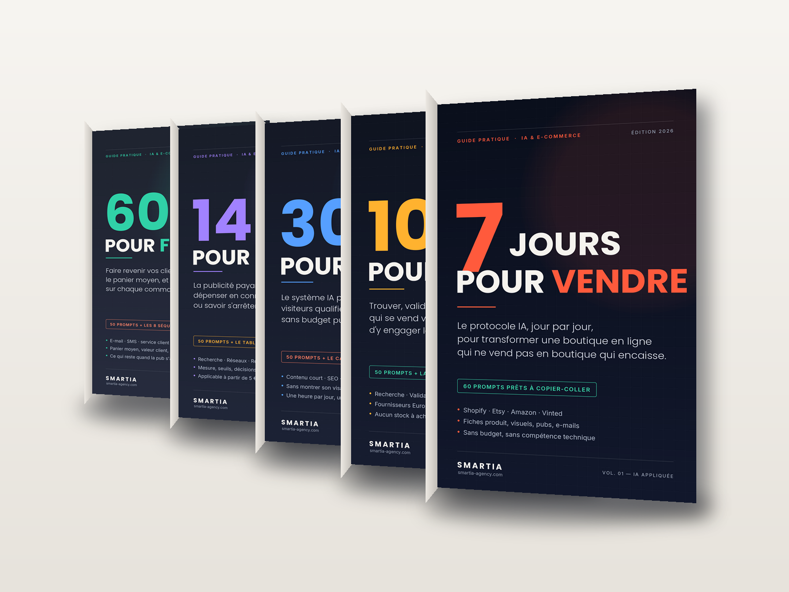 Les cinq guides de la collection IA appliquée
